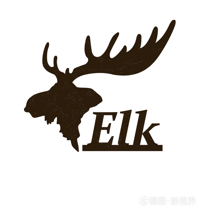 麋鹿logo 设计模板