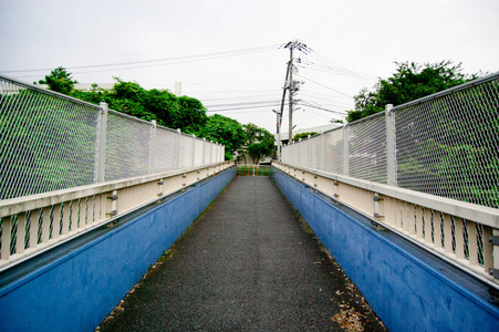 日本的步行桥是在日本东京周围拍摄的。图为冬季