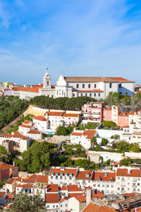 Miradouro 大格拉萨  从圣保罗 Jorge 城堡在里斯本，葡萄牙