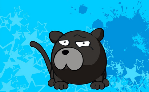 黑猫宝贝球卡通背景