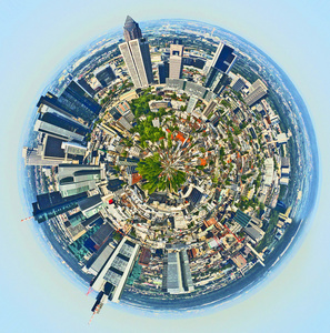 法兰克福的全景panorma Frankfurtu