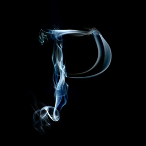 排放黑烟的字母表中的一个字母图片