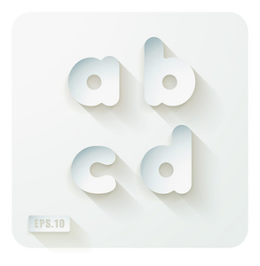 纸字母 a，b，c，d