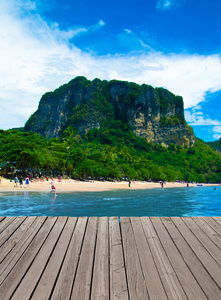 在安达曼海的热带海滩