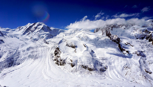 雪阿尔卑斯山脉视图