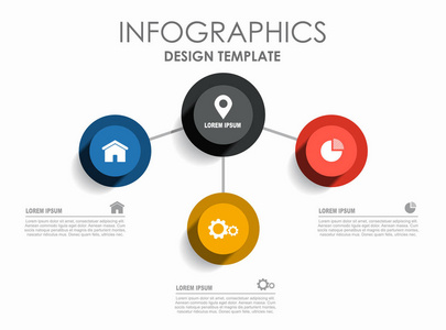 信息图表设计模板与地方为您的数据。矢量图