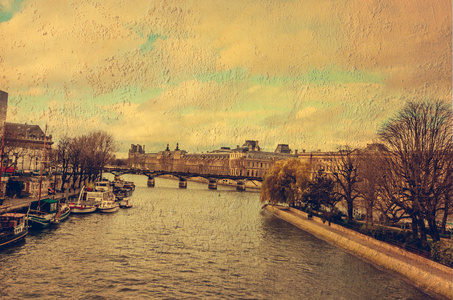 在巴黎的塞纳河河