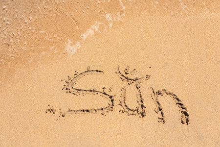 word 写在沙滩上海滩上的太阳
