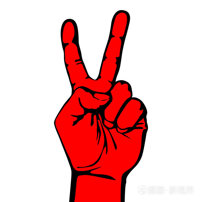 v 手胜利符号矢量 logo 设计创意赢得图标