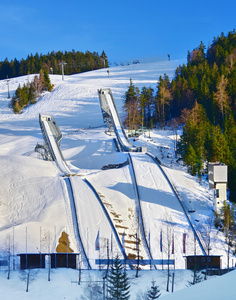 Inrun 在世界级的跳台滑雪运动中心
