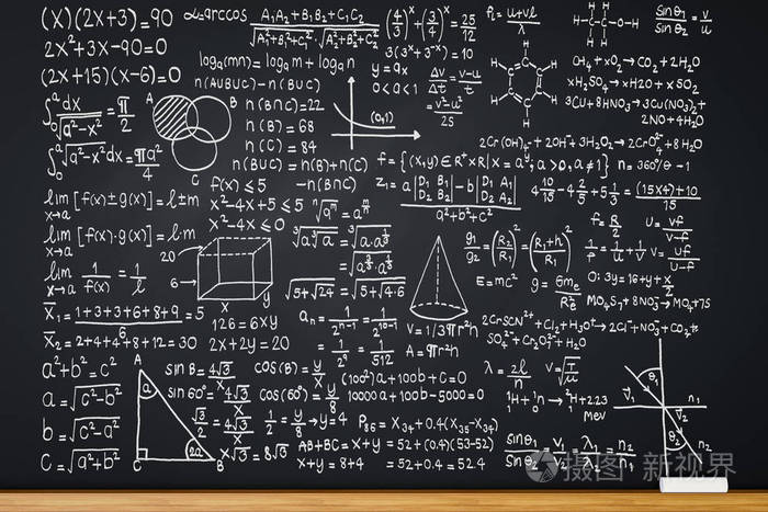 黑板上用数学公式