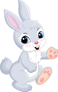 可爱的小兔子卡通照片