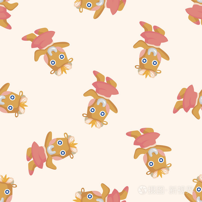 动物的拨浪鼓舞蹈卡通,无缝模式