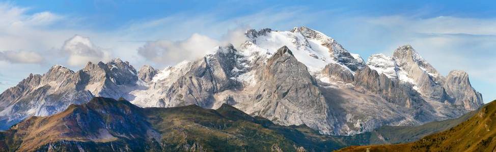 Marmolada，意大利多洛米蒂山的视图