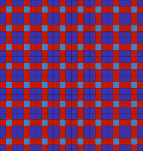 蓝色和红色的对称花纹的格子图片