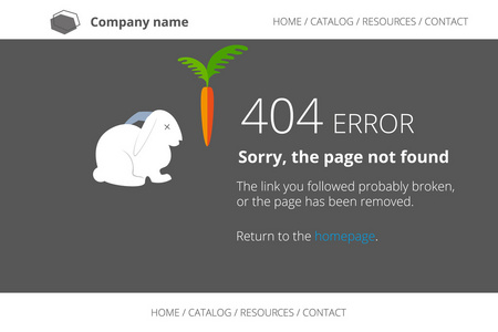 未找到死兔子的 404 错误页