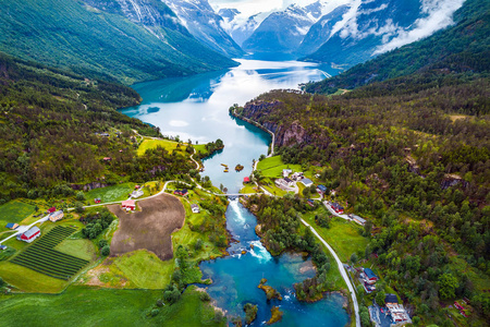 美丽的大自然挪威航空摄影