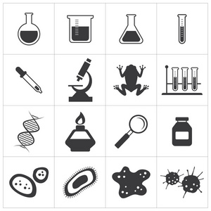 化学和生物学的图标集
