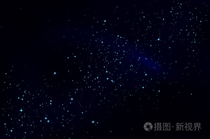 繁星点点的夜空插画-正版商用图片0bthsg-摄图新视界