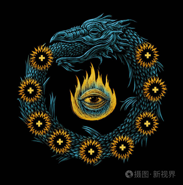 衔尾蛇古代的神秘符号