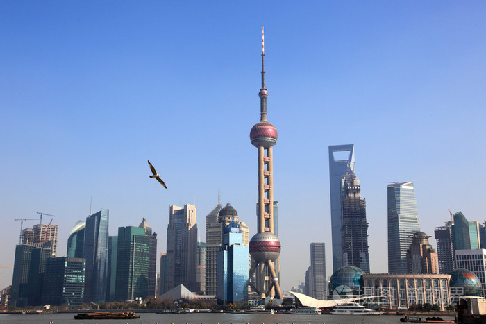 上海天际线与东方珍珠塔
