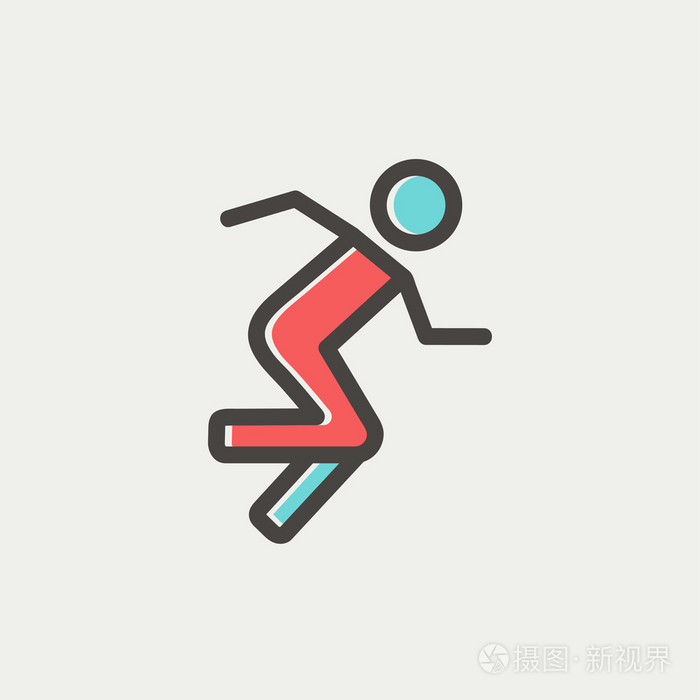 跑步者细线图标