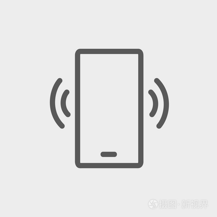手机振动细线图标