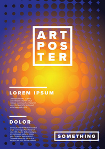 现代矢量艺术海报模板为艺术展览, 画廊, 音乐会或舞蹈党