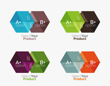 一组抽象选项导航模板图片