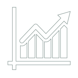 增长现金流量计划概念图标。股票图图 w