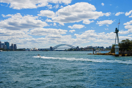悉尼海湾的地平线与歌剧院和海港大桥, 澳大利亚