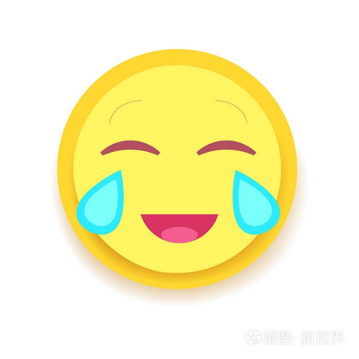 emodji 图标.用于聊天,留言,网站的图释.孤立向量插图