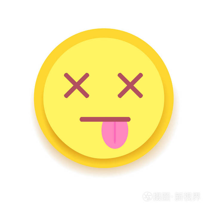 emodji 图标.用于聊天,留言,网站的图释.孤立向量插图