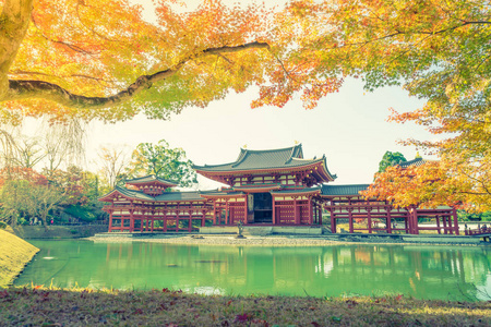 平等的寺庙，日本京都 筛选图像处理老式