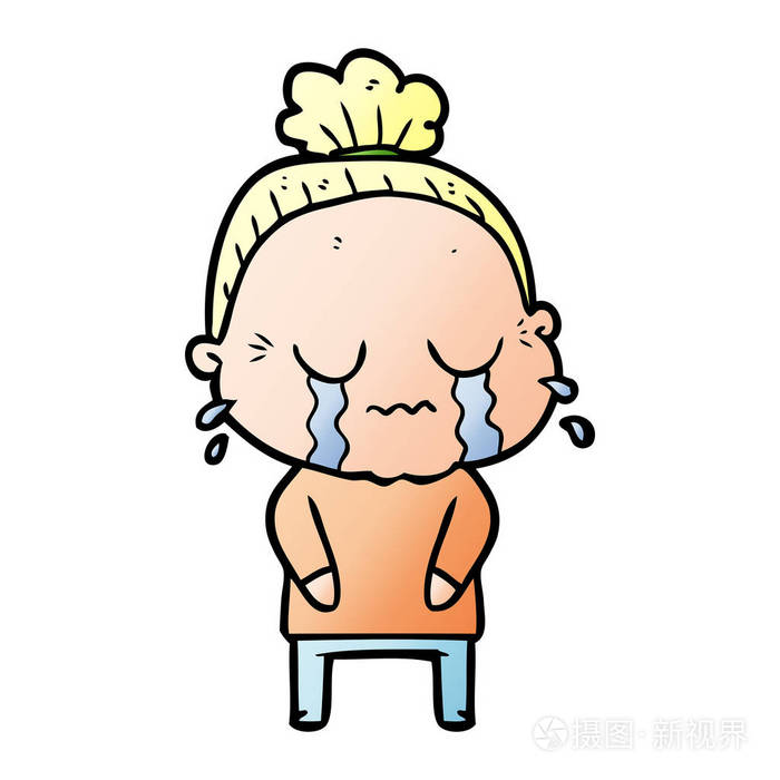动画片哭泣的老太太