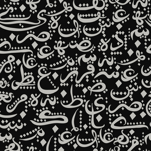 无缝装饰穆斯林模式阿拉伯文书法