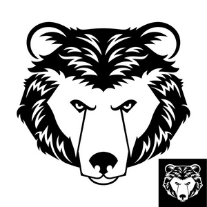 熊头徽标或图标