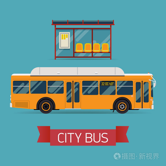 公共交通项目,公交车插画-正版商用图片0bxrkm-摄图新