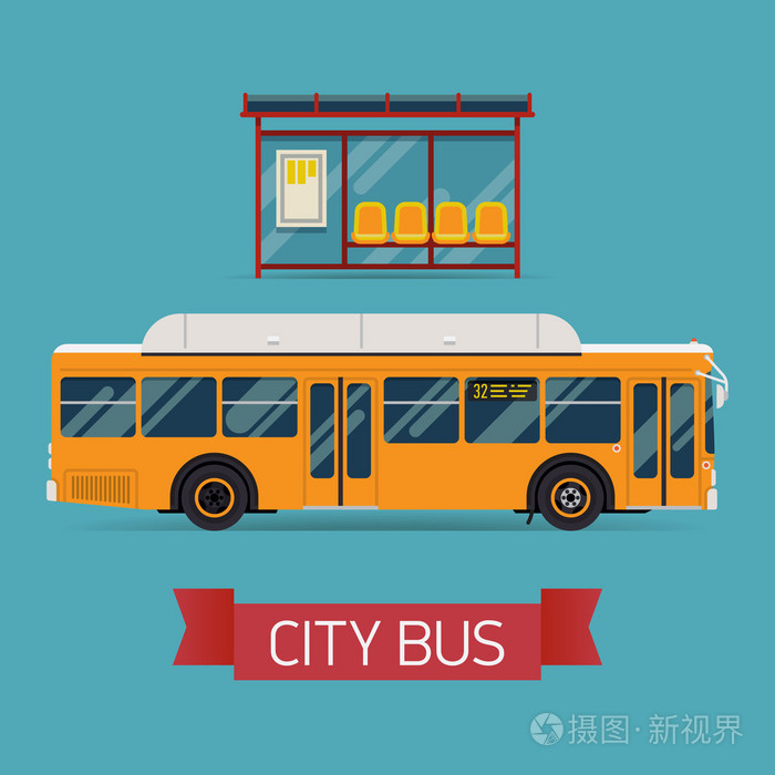 公共交通项目,公交车插画-正版商用图片0bxrkm-摄图新视界