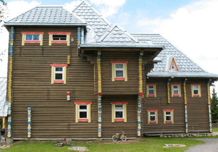 俄罗斯的样式。木制碉堡
