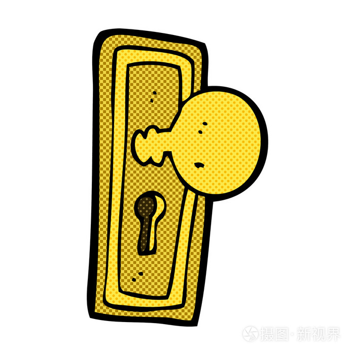 漫画卡通门把手