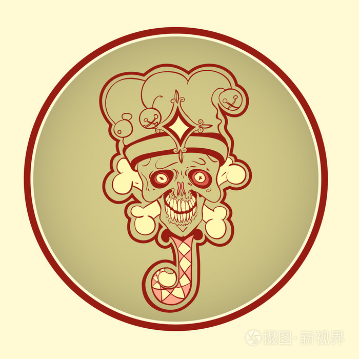 小丑的头骨符号