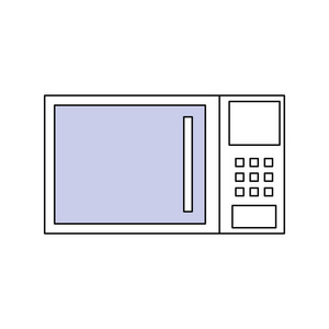 微波厨房家电图标矢量图平面设计