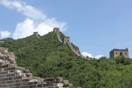 北京长城在中国，雄伟壮观的万里长城，中国的象征