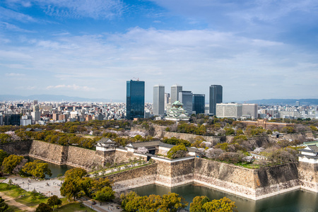 大阪，日本城市天际线