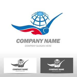 企业标志设计与猫头鹰。矢量图