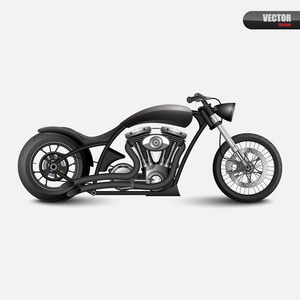 老式 motorcycle.vector