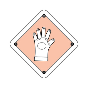 工业安全标志图标矢量图示图设计