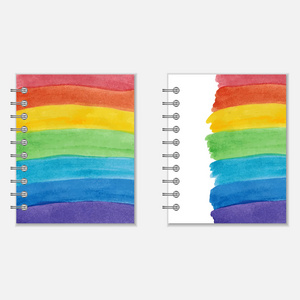 笔记本封面设计与彩虹图片