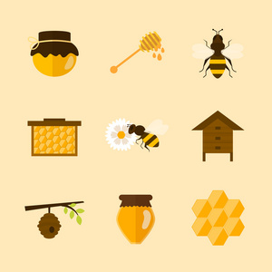有机蜂蜜的图标